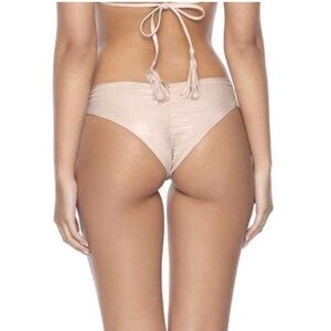 PQ Swim Pilyq Shell Basic Ruched Teeny Bikini Bottom